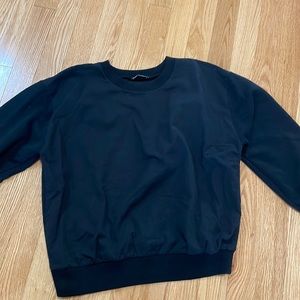 Zara crew neck black sweatshirt
